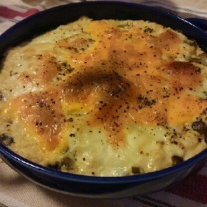 鶏肉としめじを加えてみました。味噌の隠し味が最高です♪
水分が多いのは水切りが足らないのでしょうか(T-T)